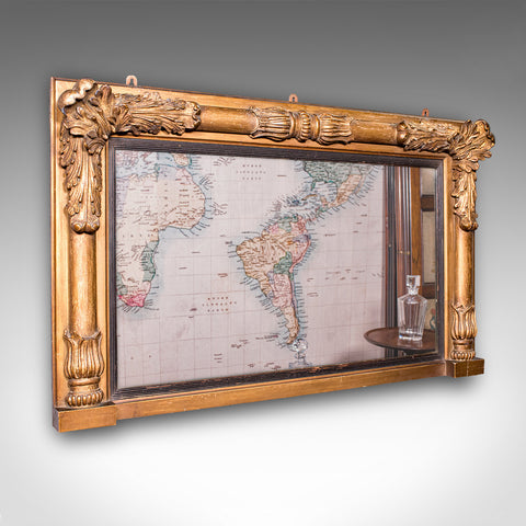 Antique Regency Overmantle Mirror, English, Giltwood, Neoclassical, Circa 1820