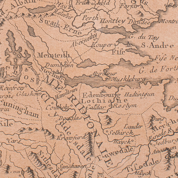 Antique Map of Scotland, French, Framed Cartography, Ecosse, Georgian, C.1780