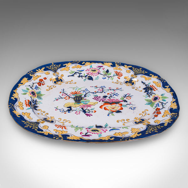 Antique Game Plate, English, Ceramic, Meat Serving Platter, Poultry, Victorian