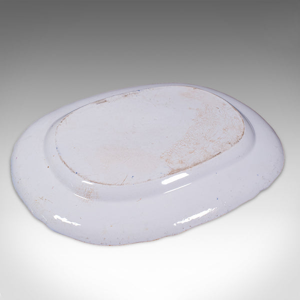 Antique Game Plate, English, Ceramic, Meat Serving Platter, Poultry, Victorian