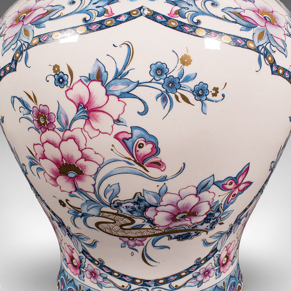 Pair of Large Vintage Display Vases, Italian, Ceramic, Baluster Urn, Circa 1980
