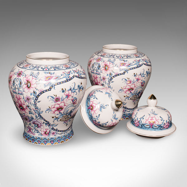 Pair of Large Vintage Display Vases, Italian, Ceramic, Baluster Urn, Circa 1980