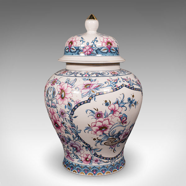 Pair of Large Vintage Display Vases, Italian, Ceramic, Baluster Urn, Circa 1980
