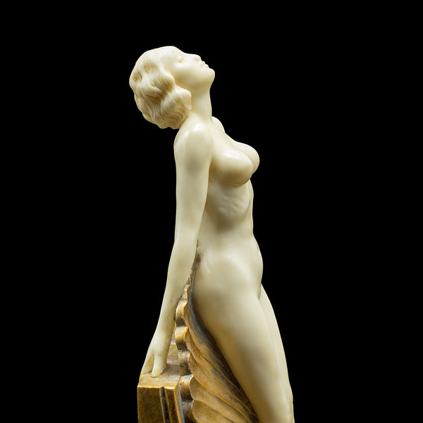 Pair of Vintage Figural Bookends, English, Nude Figure, Art Deco Revival, C.1960