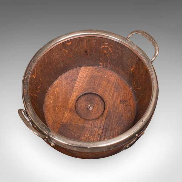 Antique Presentation Prize Bowl, English, Oak, Ceramic, Fruit Dish, Edwardian