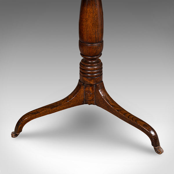 Antique Parlour Drinking Table, Scottish Oak, Tilt Top, Country House, Victorian