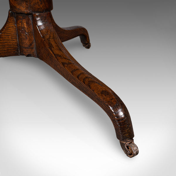 Antique Parlour Drinking Table, Scottish Oak, Tilt Top, Country House, Victorian