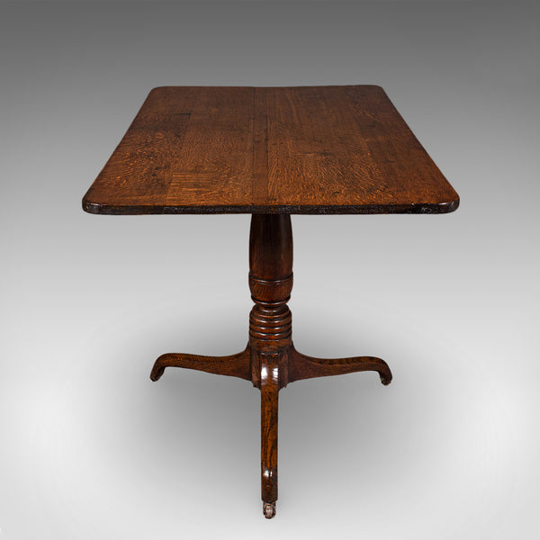 Antique Parlour Drinking Table, Scottish Oak, Tilt Top, Country House, Victorian