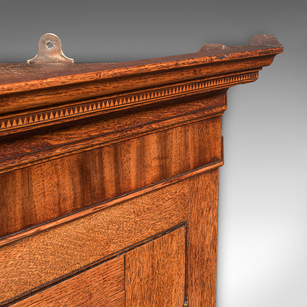 Antique Mounted Corner Cabinet, English, Oak, Wall Cupboard, Georgian, C.1780