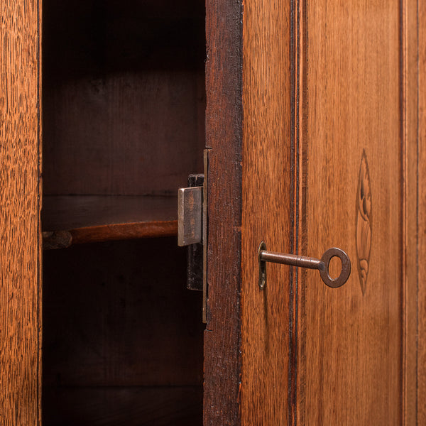 Antique Mounted Corner Cabinet, English, Oak, Wall Cupboard, Georgian, C.1780
