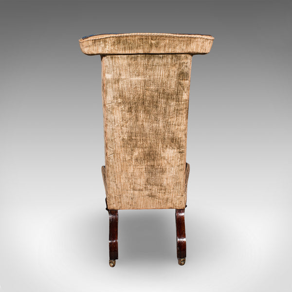 Antique Prayer Chair, English, Needlepoint, Ecclesiastical, Prie Dieu, Regency