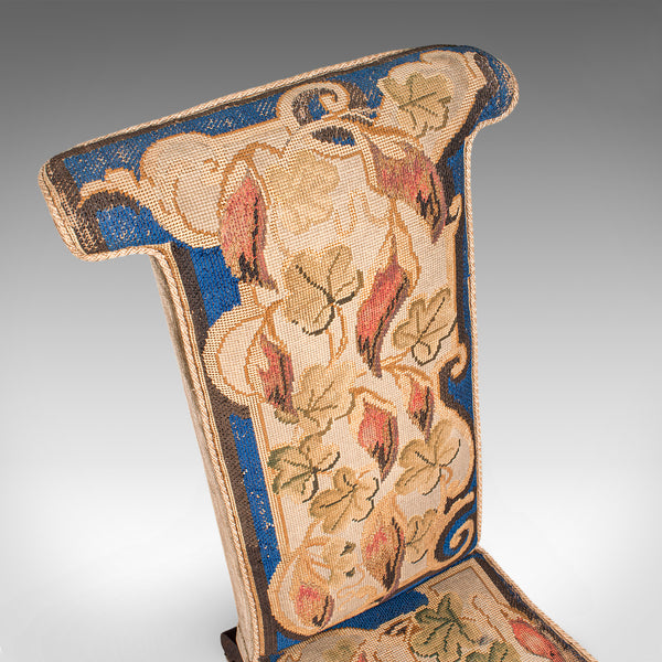 Antique Prayer Chair, English, Needlepoint, Ecclesiastical, Prie Dieu, Regency