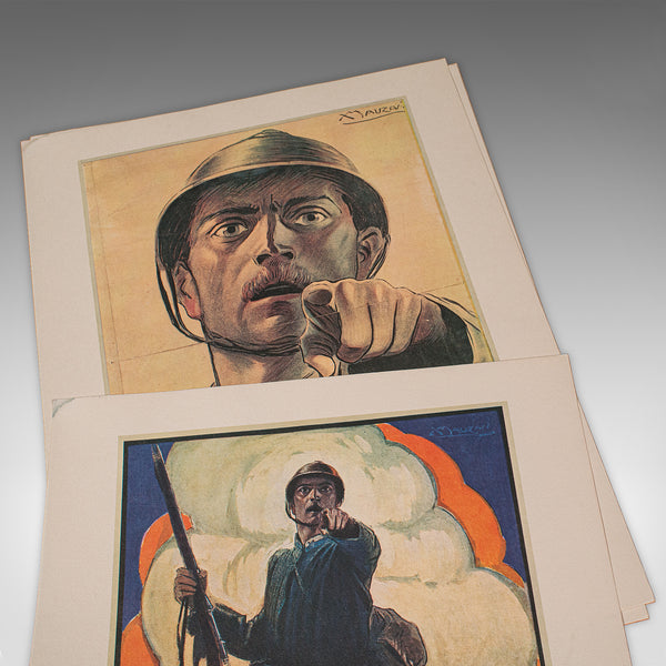 Vintage Folio of 12 Posters, Italian, Prints, WWI Propaganda, Art Exhibition Set