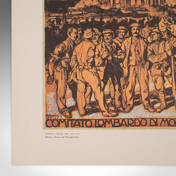 Vintage Folio of 12 Posters, Italian, Prints, WWI Propaganda, Art Exhibition Set