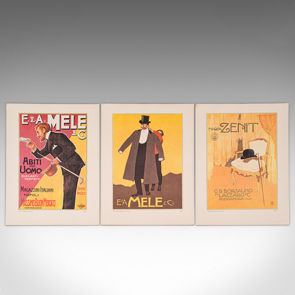 Vintage Folio of 24 Posters, Italian, Prints, Advertising, Art Exhibition Set