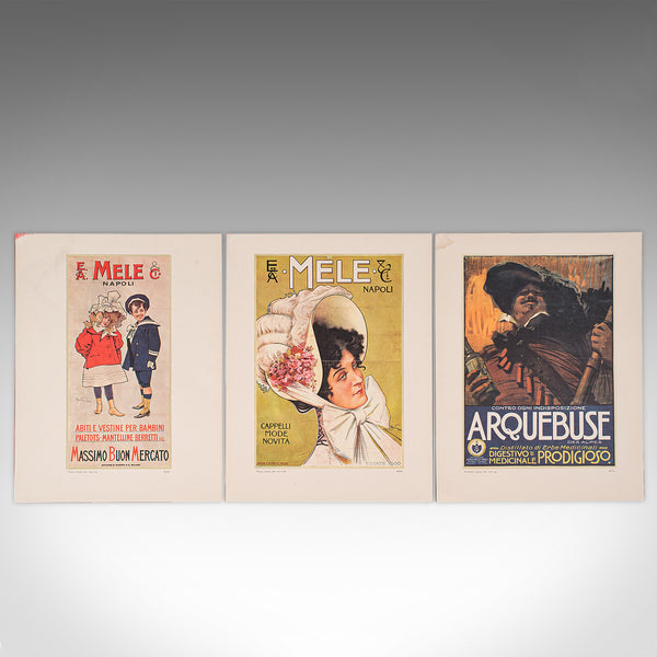 Vintage Folio of 24 Posters, Italian, Prints, Advertising, Art Exhibition Set