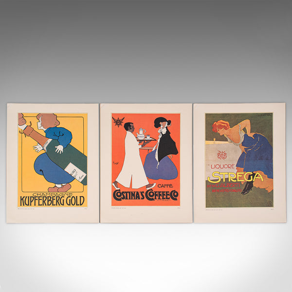 Vintage Folio of 24 Posters, Italian, Prints, Advertising, Art Exhibition Set