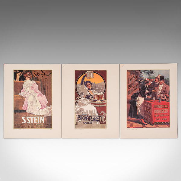 Vintage Folio of 24 Posters, Italian, Prints, Advertising, Art Exhibition Set