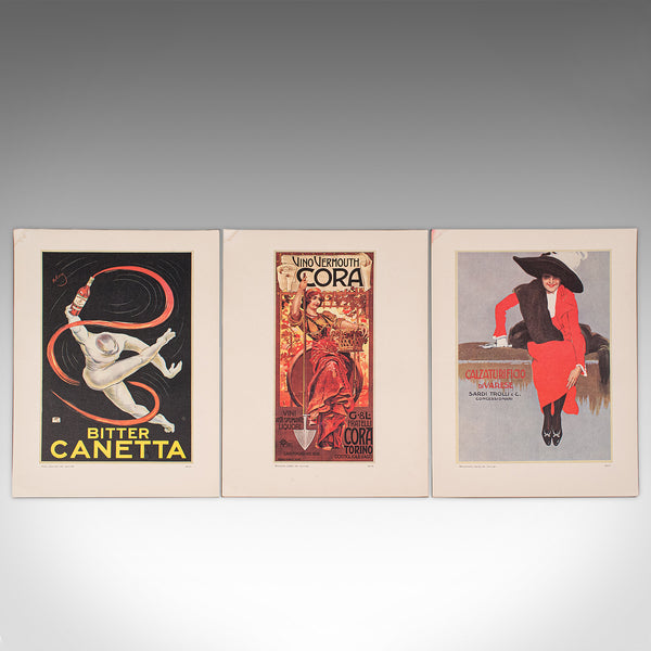 Vintage Folio of 24 Posters, Italian, Prints, Advertising, Art Exhibition Set