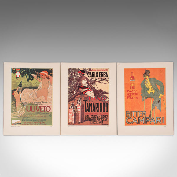 Vintage Folio of 24 Posters, Italian, Prints, Advertising, Art Exhibition Set