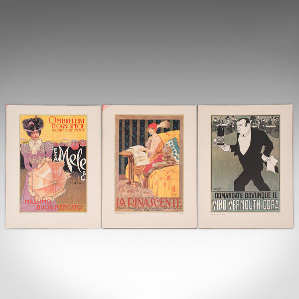 Vintage Folio of 24 Posters, Italian, Prints, Advertising, Art Exhibition Set