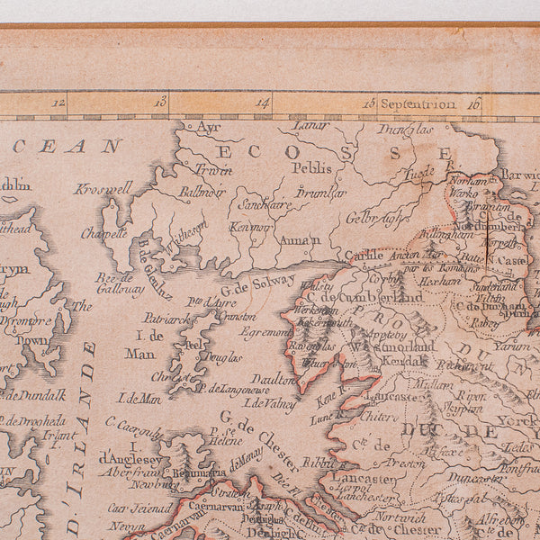 Antique Map of England & Wales, French, Framed Cartography, Georgian, Circa 1780