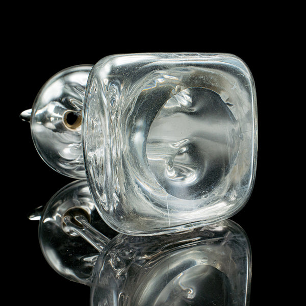 Antique Spirit Decanter, English, Glass, Silver, Port, Brandy Bottle, Edwardian