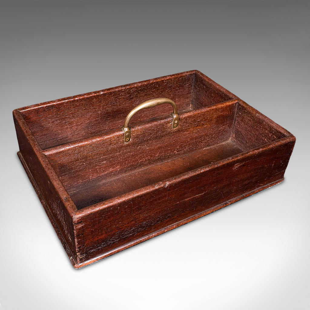 Antique Housemaid's Duty Carry, English, Work Box, Tray, Country House, Georgian