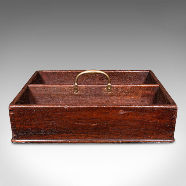 Antique Housemaid's Duty Carry, English, Work Box, Tray, Country House, Georgian