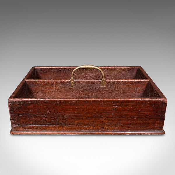 Antique Housemaid's Duty Carry, English, Work Box, Tray, Country House, Georgian