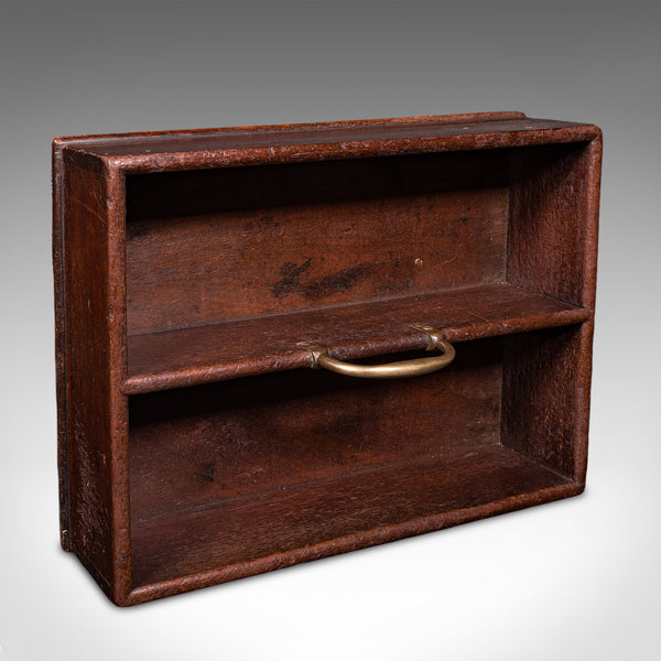 Antique Housemaid's Duty Carry, English, Work Box, Tray, Country House, Georgian