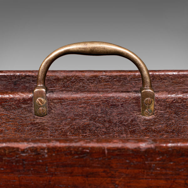 Antique Housemaid's Duty Carry, English, Work Box, Tray, Country House, Georgian