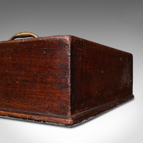 Antique Housemaid's Duty Carry, English, Work Box, Tray, Country House, Georgian