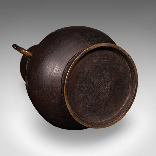 Antique Hu Vase, Oriental, Bronze, Flower Pot, Display Urn, Victorian, C.1880