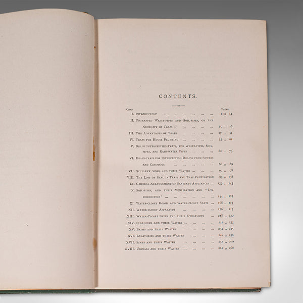 Antique Reference Book The Plumber and Sanitary Houses, English, Victorian, 1877