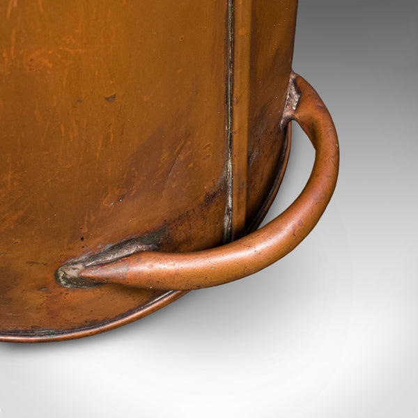 Antique Cornish Coal Shaker, English, Copper, Fireside, Umbrella Hoop, Victorian
