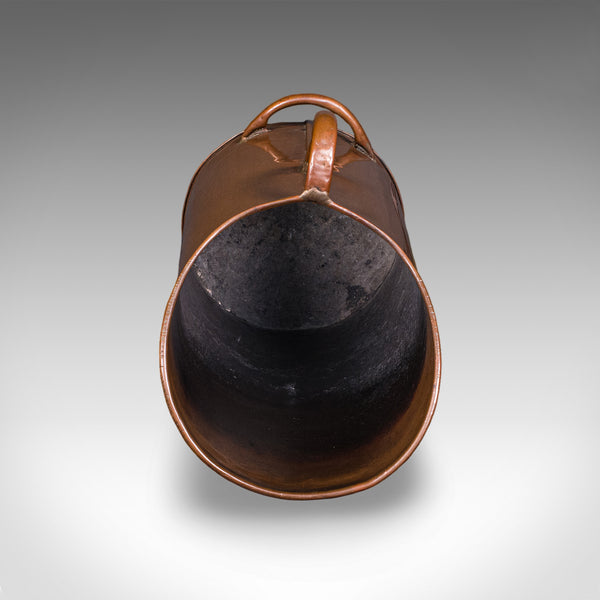Antique Cornish Coal Shaker, English, Copper, Fireside, Umbrella Hoop, Victorian
