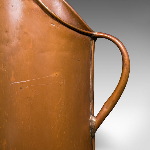 Antique Cornish Coal Shaker, English, Copper, Fireside, Umbrella Hoop, Victorian