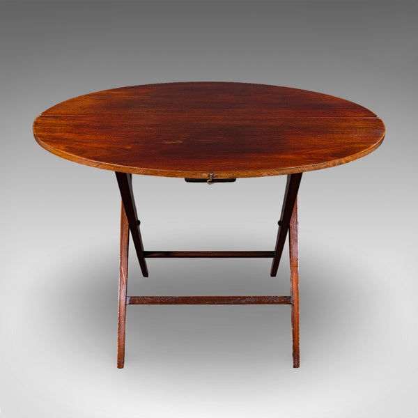 Antique Kitchen Garden Table, English, Folding, Coaching, Occasional, Victorian