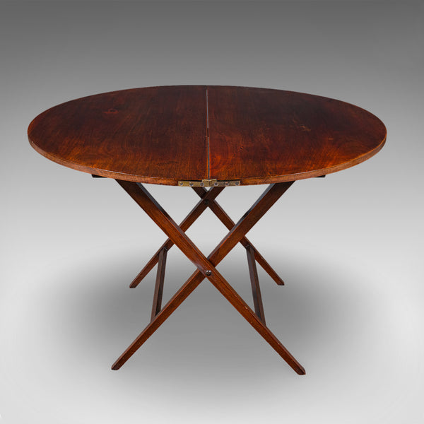 Antique Kitchen Garden Table, English, Folding, Coaching, Occasional, Victorian