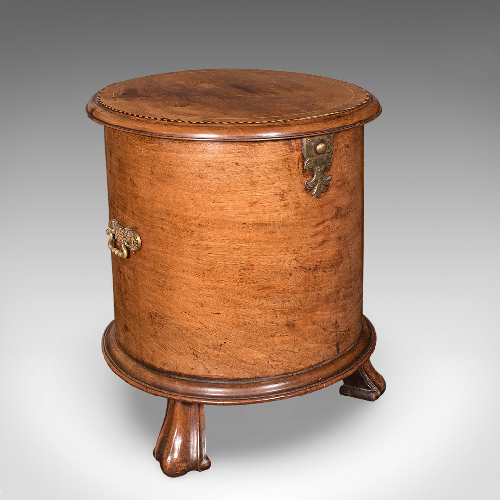 Antique Cellarette, English, Walnut Wine Cooler Stand, Side Table, Regency, 1820