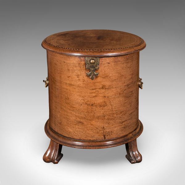 Antique Cellarette, English, Walnut Wine Cooler Stand, Side Table, Regency, 1820