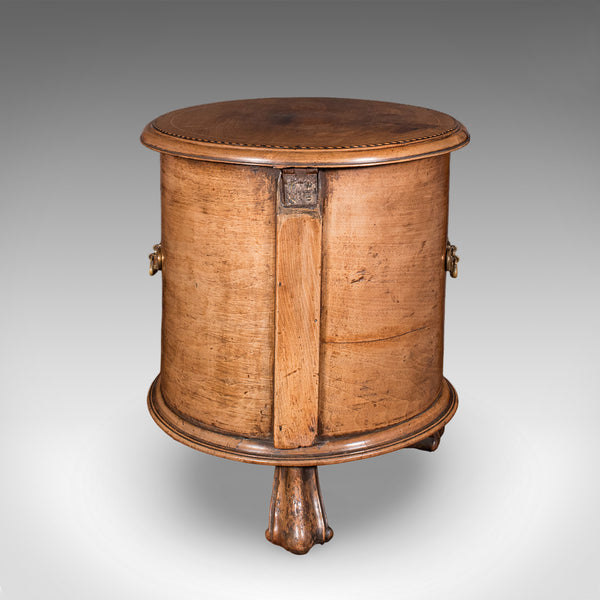 Antique Cellarette, English, Walnut Wine Cooler Stand, Side Table, Regency, 1820
