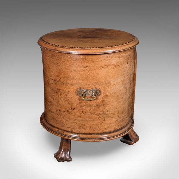 Antique Cellarette, English, Walnut Wine Cooler Stand, Side Table, Regency, 1820