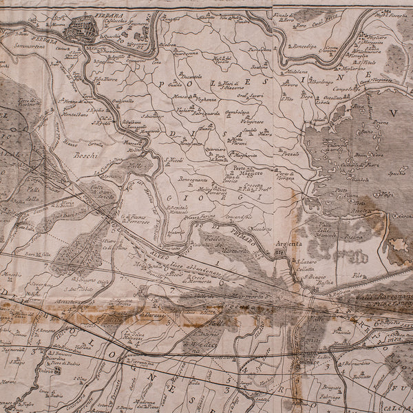 Antique Italian Region Map, Framed Cartography, 18th Century, Emilia Romagna