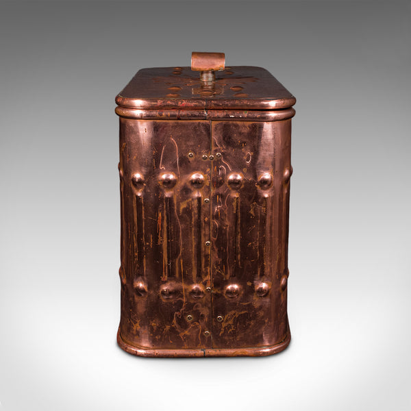 Vintage Dairyman's Cooler, English Copper, Milk, Ice Cream Cool Box, Mid Century
