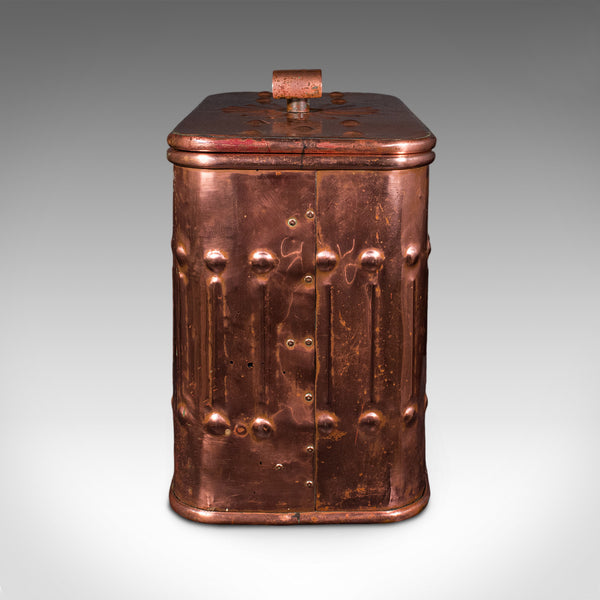 Vintage Dairyman's Cooler, English Copper, Milk, Ice Cream Cool Box, Mid Century