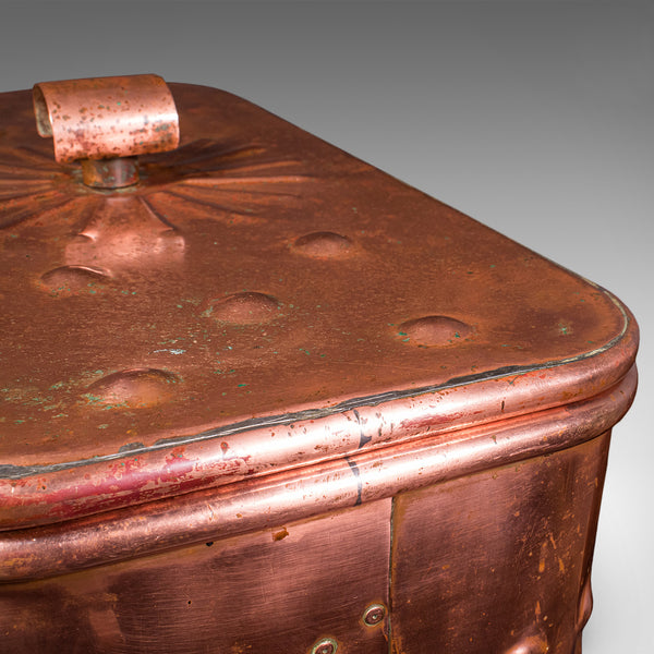 Vintage Dairyman's Cooler, English Copper, Milk, Ice Cream Cool Box, Mid Century