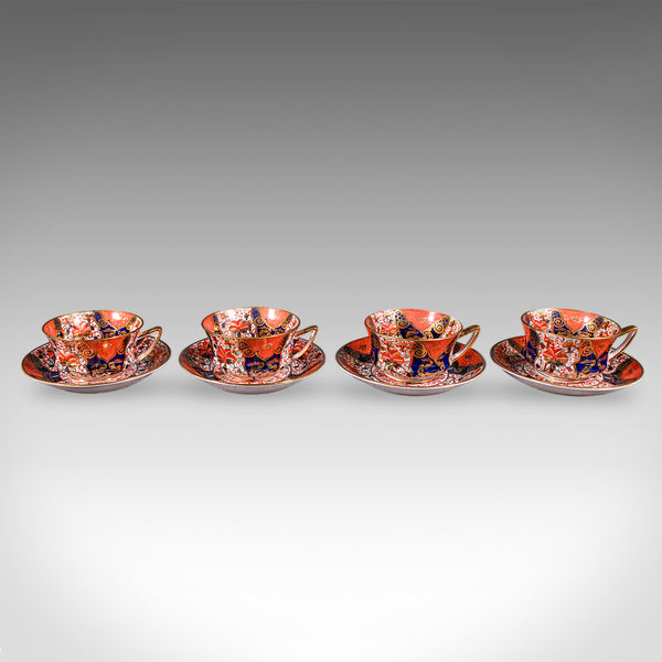 Antique 10 Person Afternoon Tea Service, English, Cup, Saucer, Bowl, Victorian