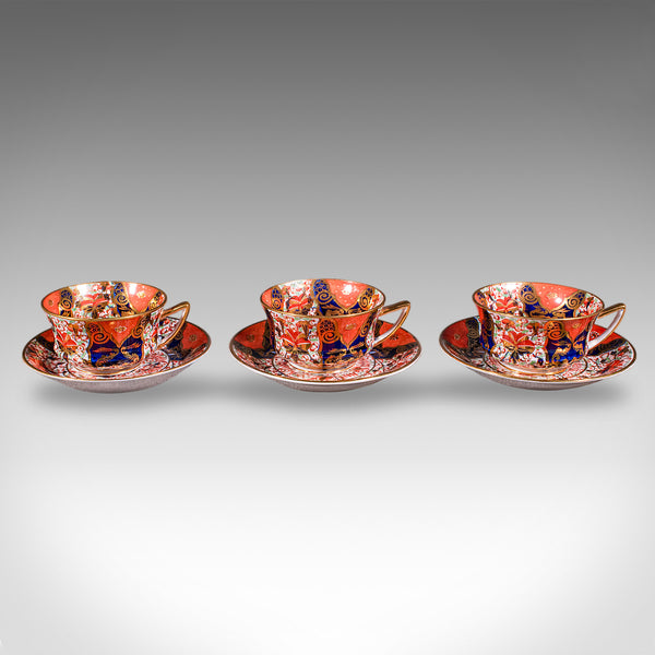 Antique 10 Person Afternoon Tea Service, English, Cup, Saucer, Bowl, Victorian